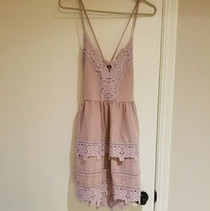 TOBI Dusty Rose Lace Dress